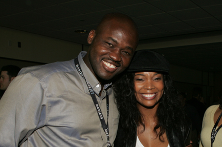 It was cool to meet actress Gabrielle Union at Leigh Steinberg's Super Bowl party. I was tempted to ask for her cell number.