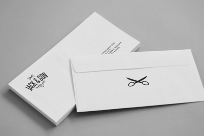 Complete your professional look with custom standard-size printed envelopes. Select from one to two colors. 