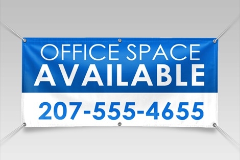 Promote your business with full-color s tandard size (3'x10') vinyl banners.
