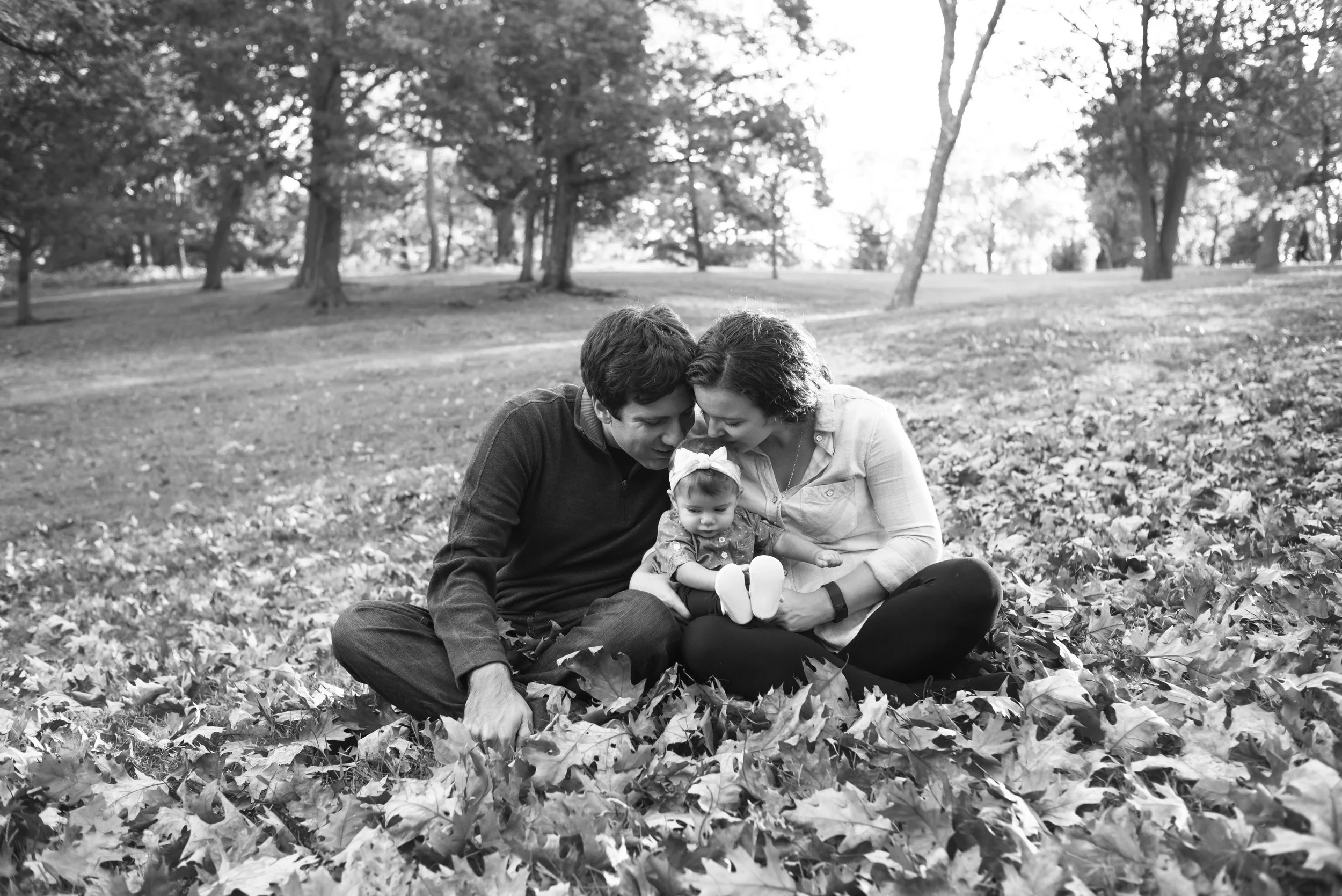 Baby and Leaves {Alexandria, VA Family Photographer}