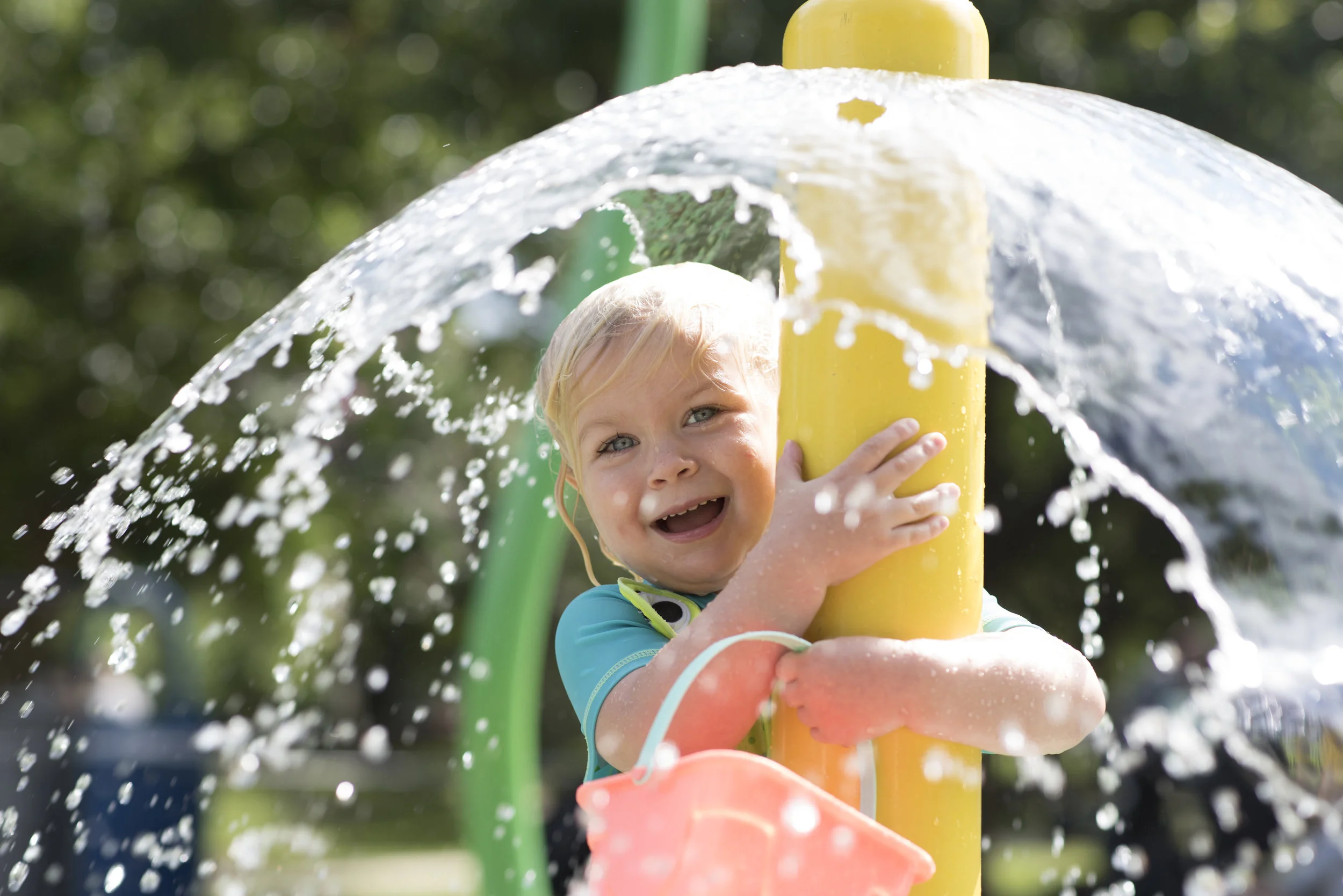 Virginia Highlands is our favorite Arlington Spray Park . The parking isn't free but it's cheap.