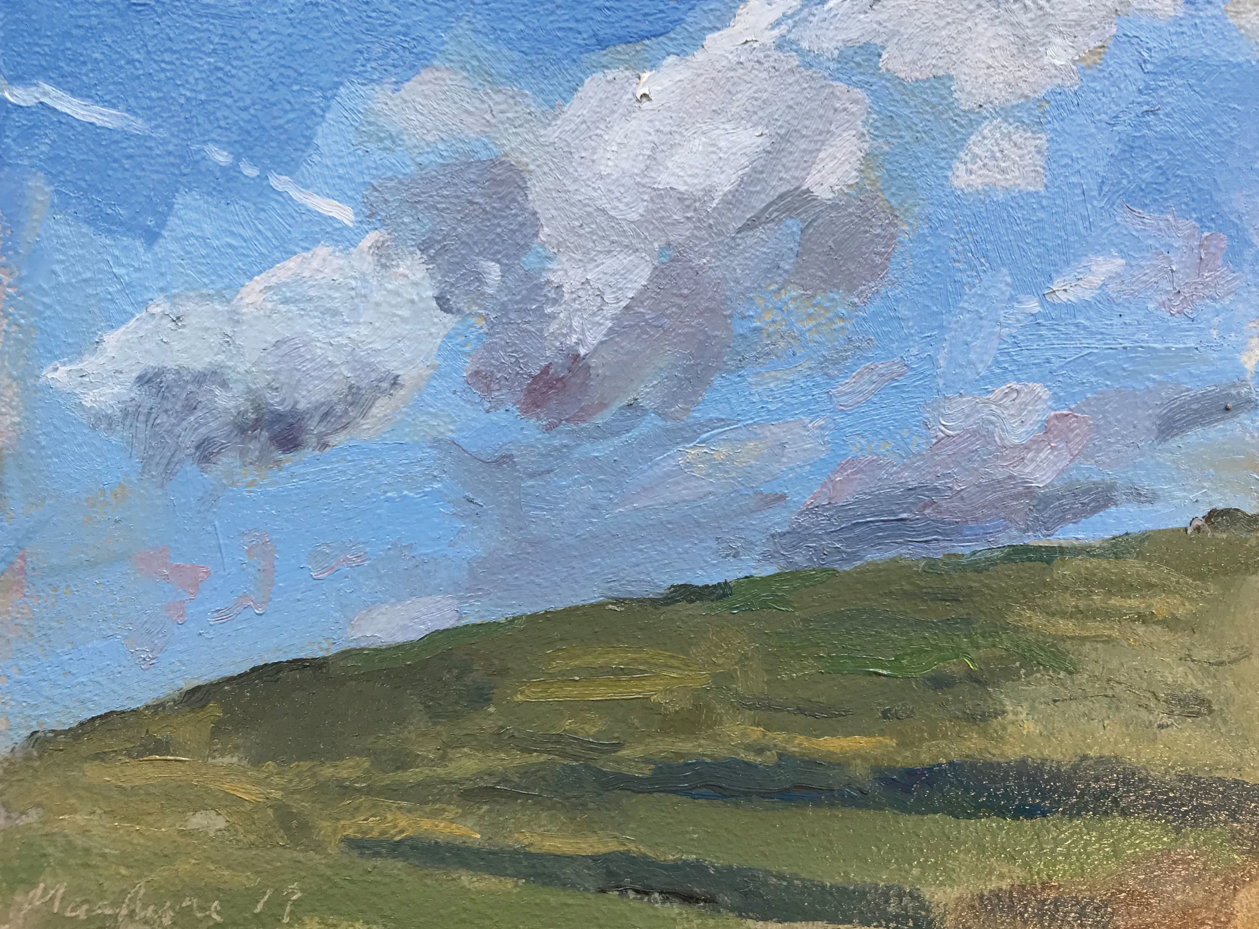 CLOUDS OVER THE BROW 2018 | oil on panel | 8X6” £120 (unframed)