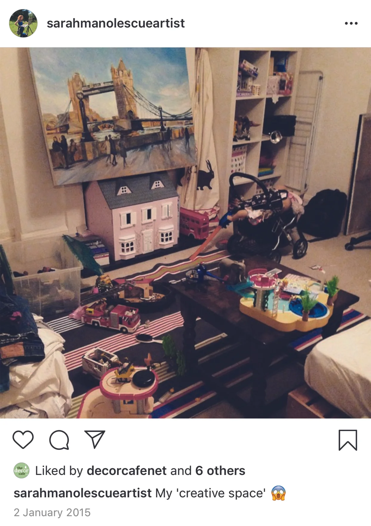An instagram post from the playroom days!!