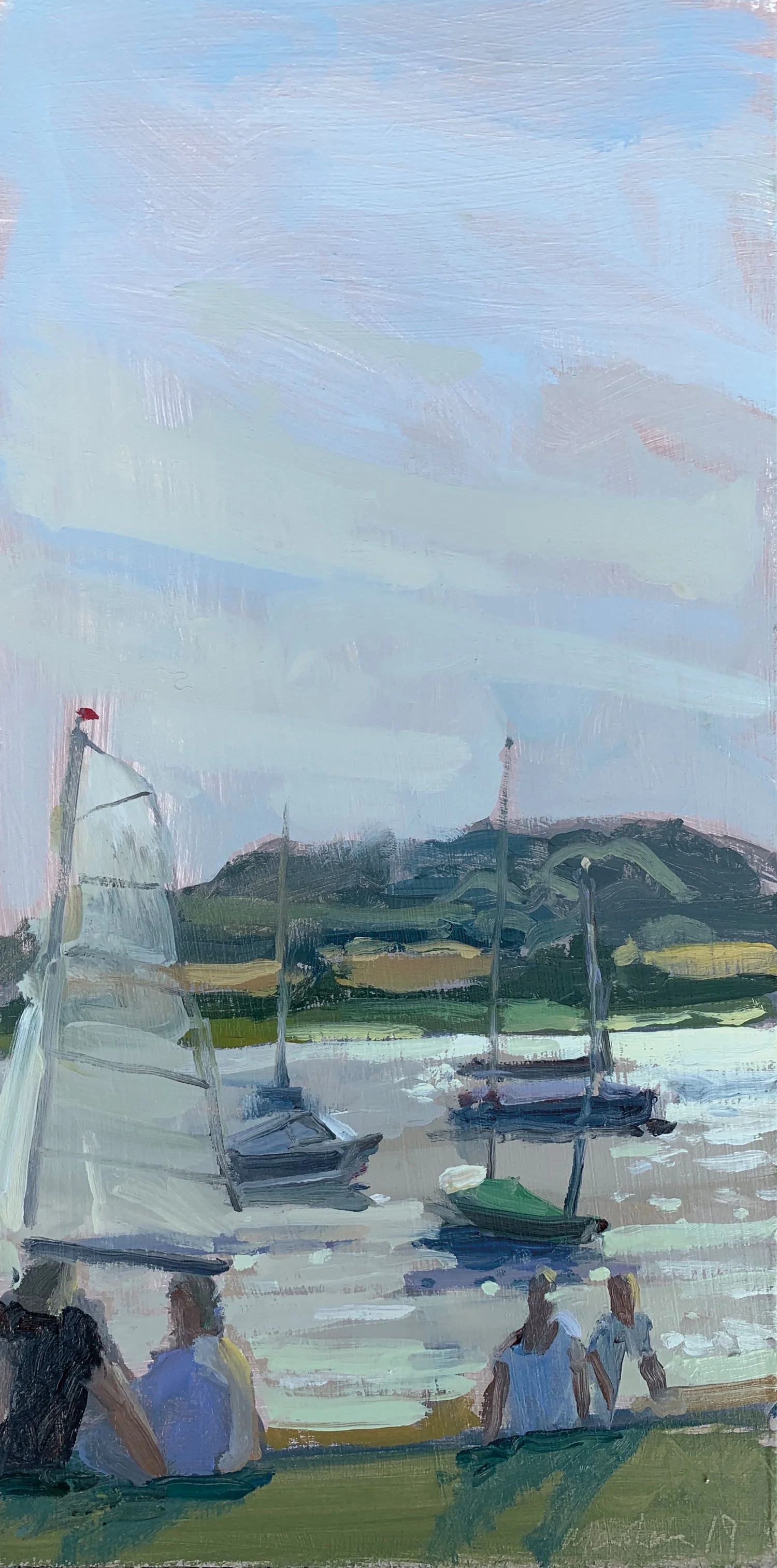 EVENING PURSUITS 2019 | oil on panel | 30x15cm £300 (unframed)