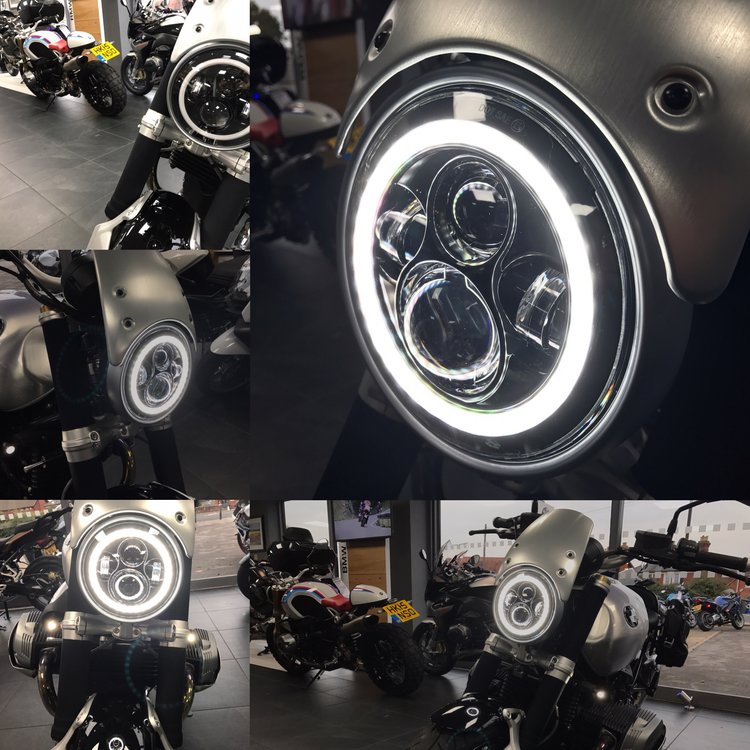 Led Headlight Black With Halo For Bmw R Ninet Plug N Play Kit Bike Refinery