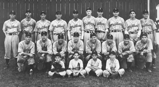 Phillies minor leaguers in the 1940s.