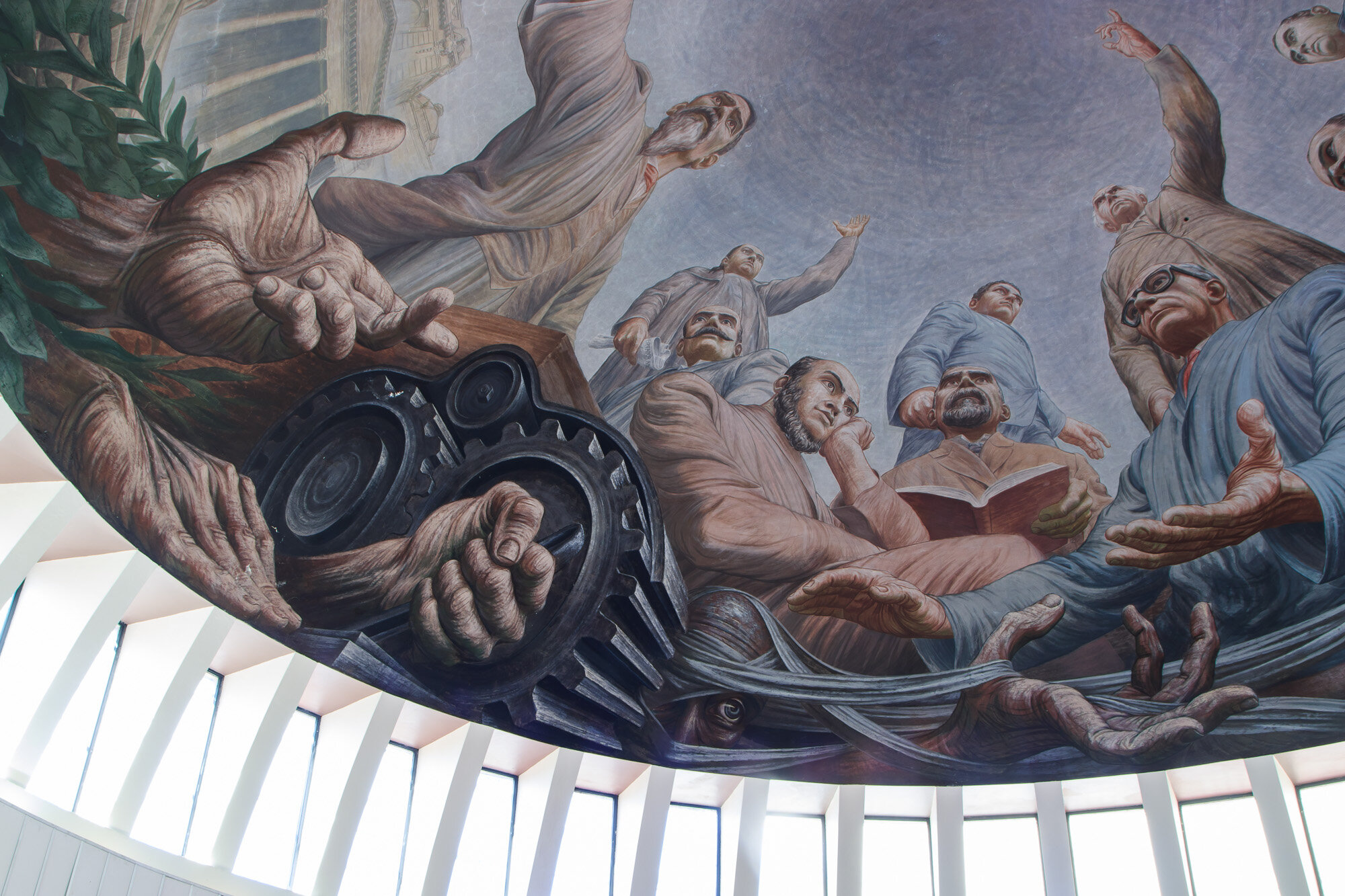 Mural painting on dome