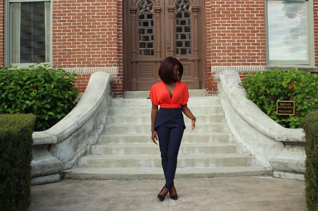 Trousers: ASOS | Bodysuit: Fashion Nova | Shoes: Forever 21