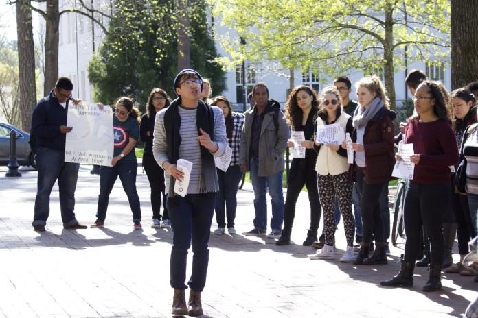 University Reacts to Pro-Trump Chalkings, Spring 2016 Awarded SPJ Mark of Excellence for Breaking News Photography (Region 3)