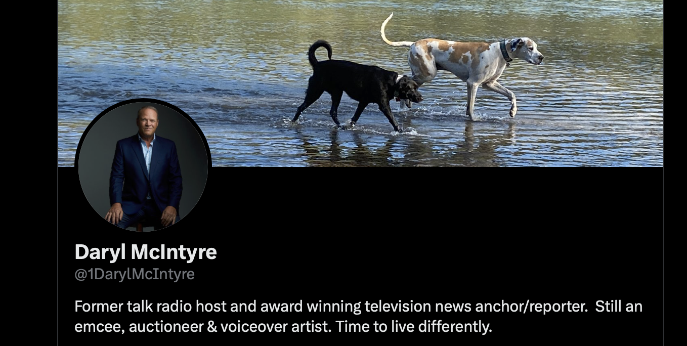 Daryl McIntyre  X (twitter) profile featuring Edmonton corporate headshot