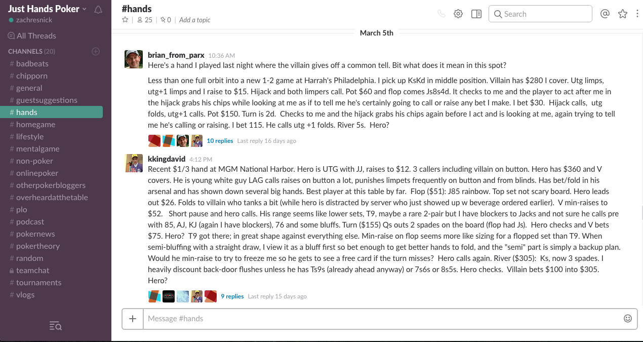 Two interesting low stakes no limit hands that prompted some serious discussion