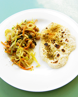 za’atar chickpeas and flatbread