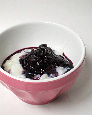 ofm top twenty: mascarpone rice with blueberries