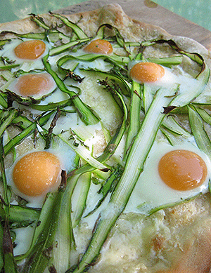 asparagus tangle pizza