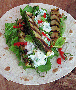 ofm top twenty: courgette, feta, pea and mint flatbreads