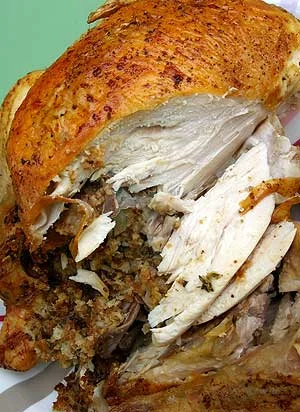 roast chicken with lemon & herb stuffing