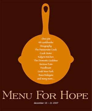menu for hope 5