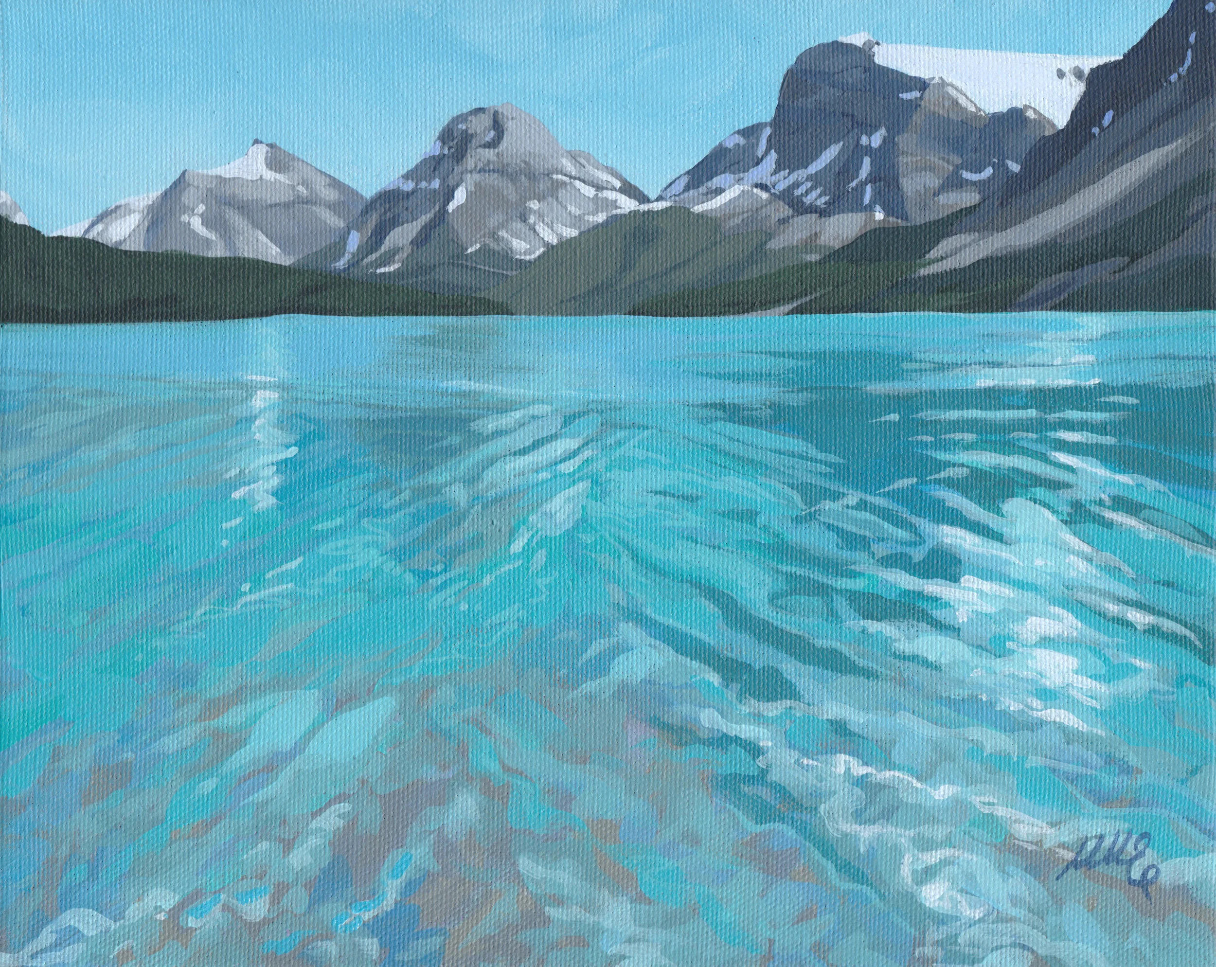 A THOUSAND VIEWS, BOW LAKE 10 x 8, acrylic on canvas