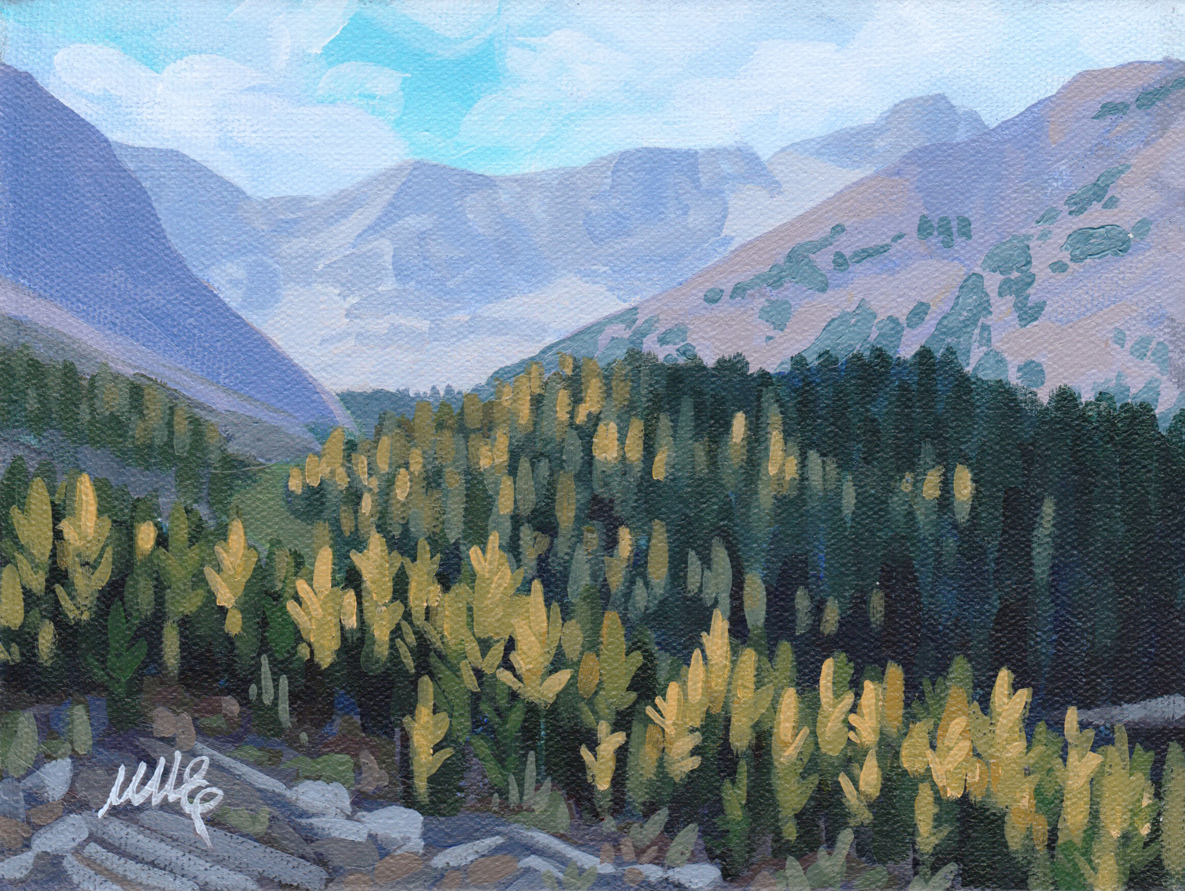 DISTANT TYRWHITT 8 x 6, acrylic on canvas