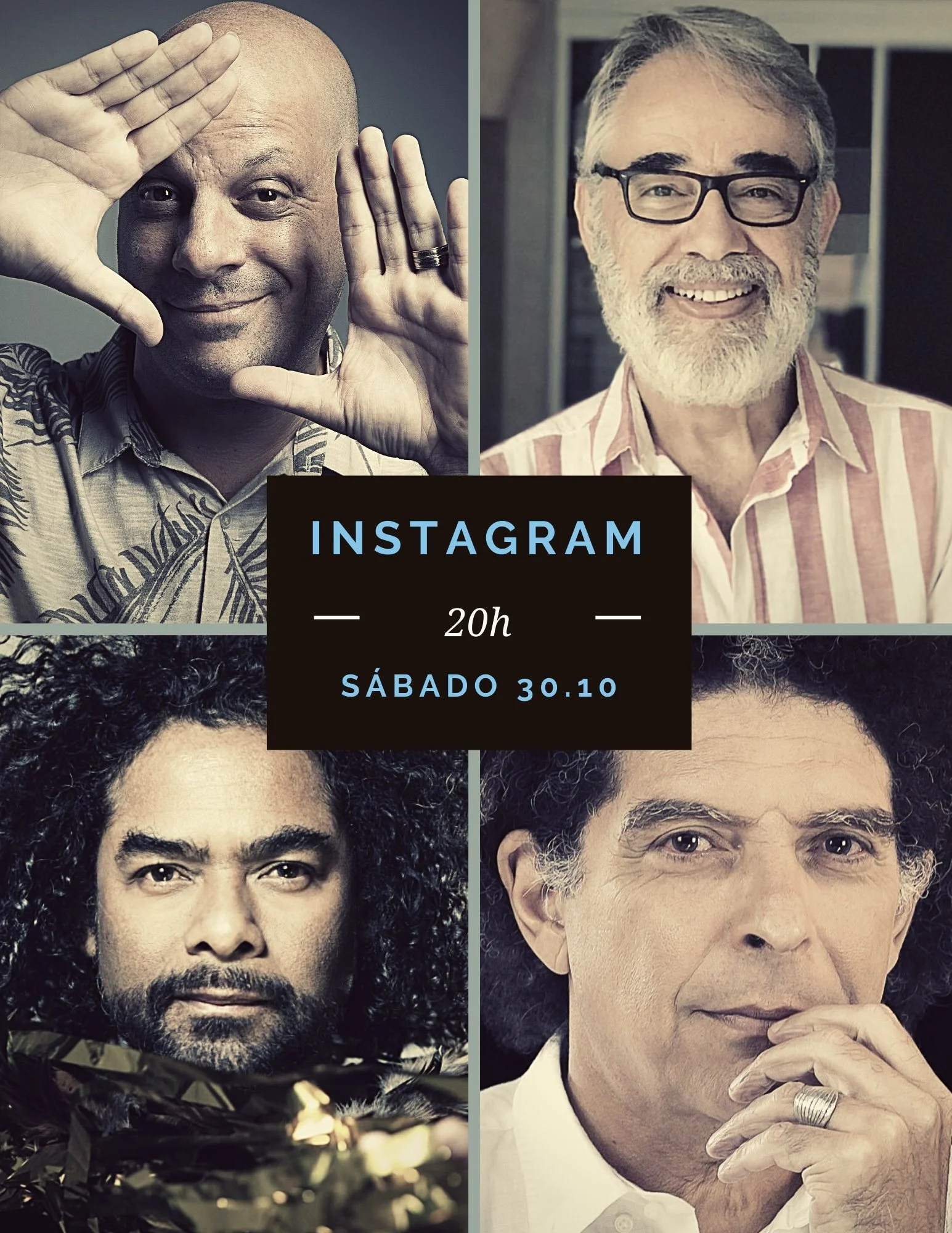 E teremos live com os compositores neste sábado, às 20h, no meu Instagram.