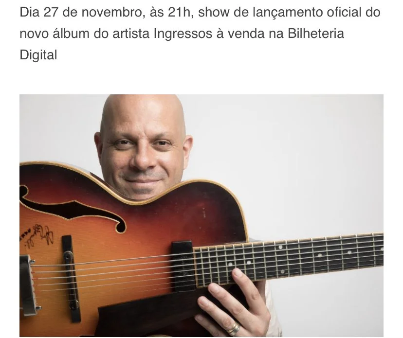 Saiu no Jornal de Brasília - Show de lançamento de Landscape in Zoom no Clube do Choro de Brasilia, no dia 27.11.