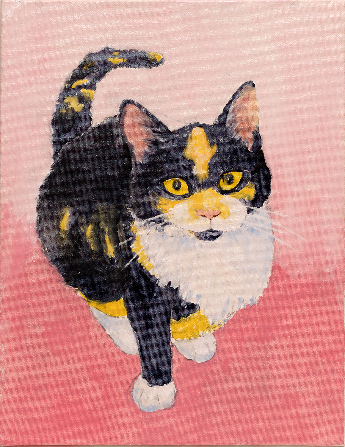  Calico Kitty - 9 x 12 Oil on Canvas Board 