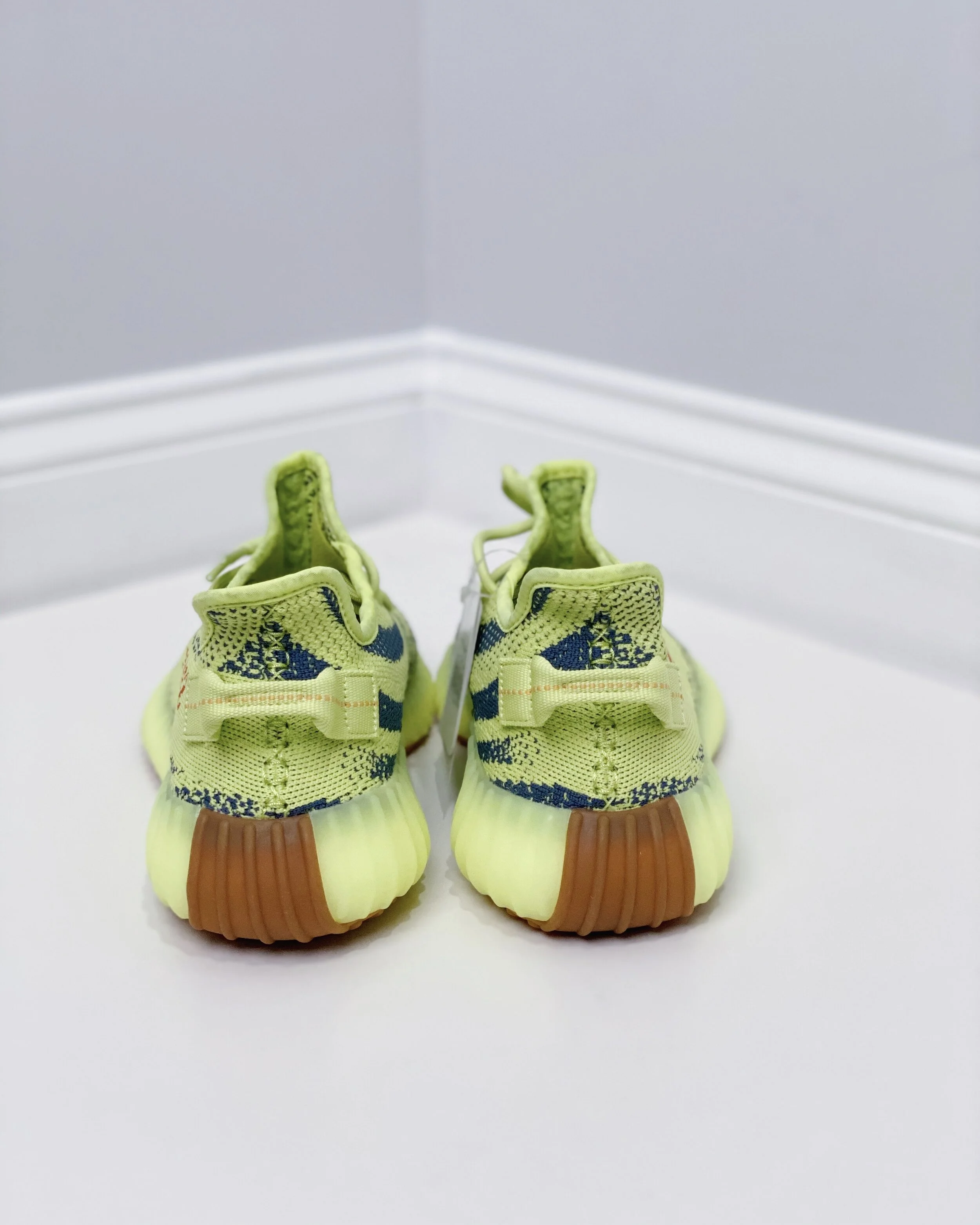 frozen yellow yeezy back tab