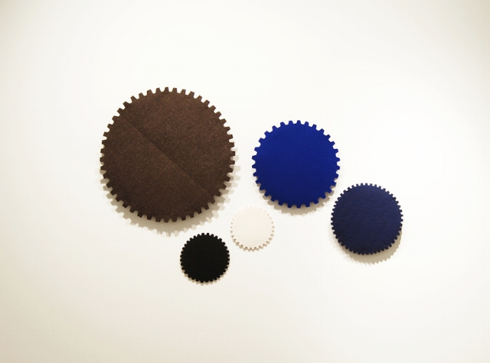    Top Gear I,&nbsp;   2012 |&nbsp;Felt, thread, wood and hardware  &nbsp;| 110 x 165 x 7.5 cm  