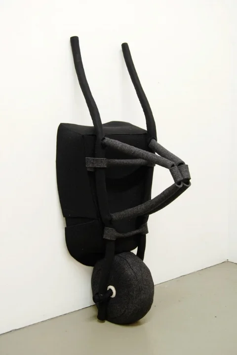    Wheel Barrow   , 2008  &nbsp;| Felt and thread | 160 x 50 x 60 cm  