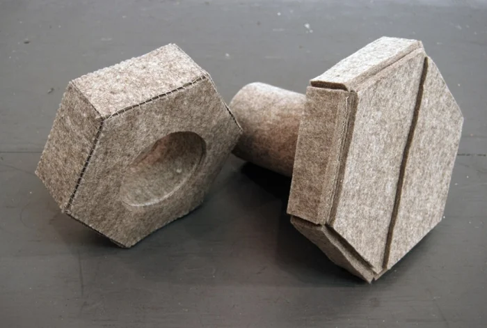    Bolts 2, &nbsp;2008  &nbsp;| Felt and thread | Dimensions variable  