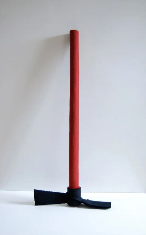    Red Mattock   , 2011  &nbsp;| Felt and thread | 80 x 30 x 6 cm  