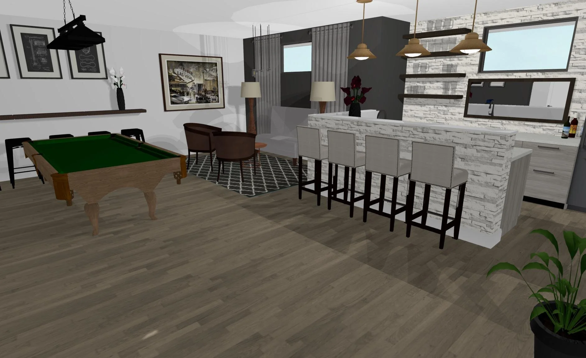 Burges Basement By ALOMA Home Staging & Design