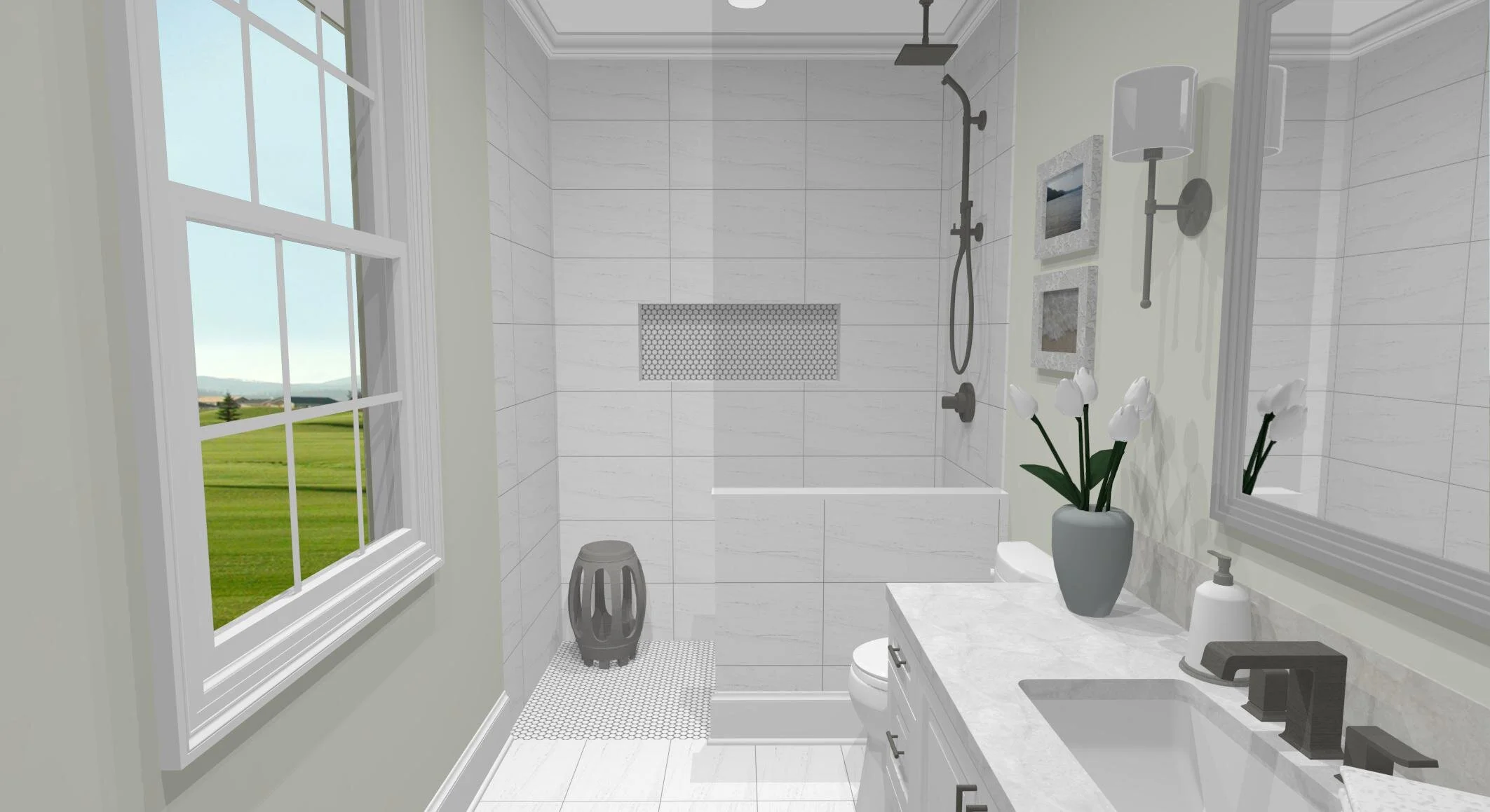 Marcel Ensuite By ALOMA Home Staging & Design