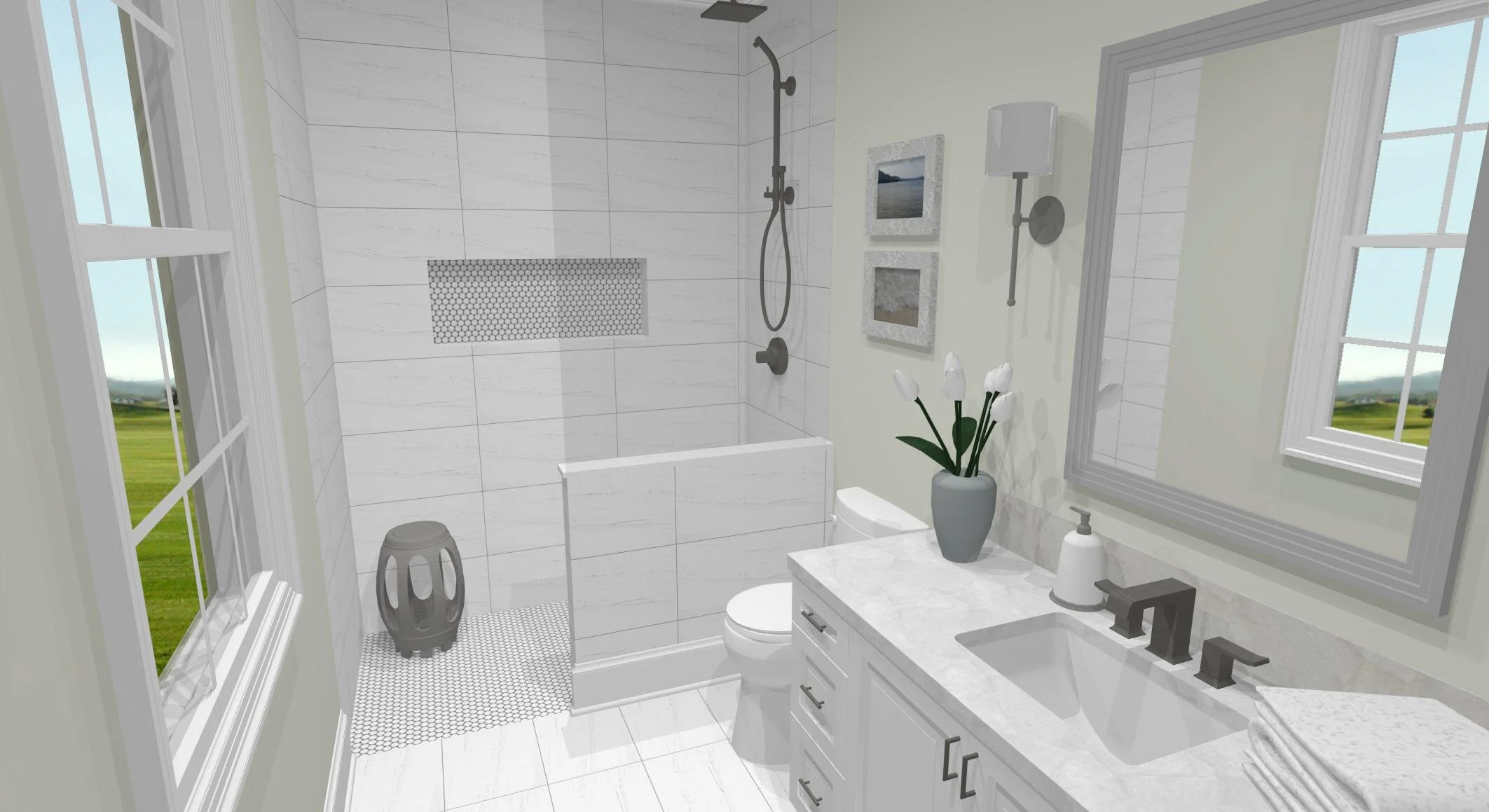 Marcel Ensuite By ALOMA Home Staging & Design