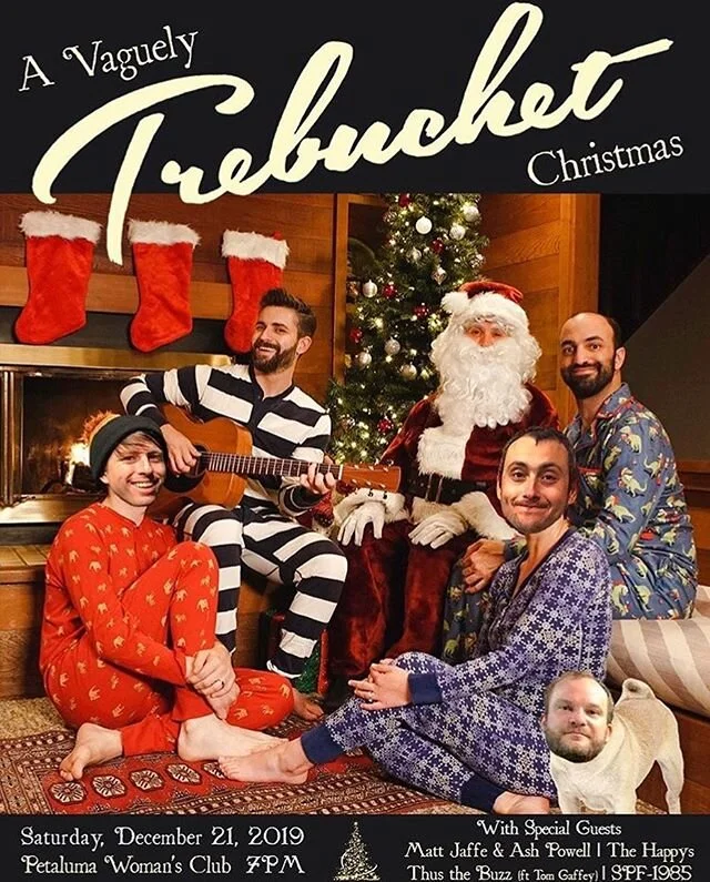 So excited to be playing some Christmas tunes with @swashmybuckle and @mattjaffemusic this fine evening alongside @thehappys and @thusthebuzz at @trebuchetmusic &lsquo;s annual sing-along! Doors at 7, show at 7:30. Plus it&rsquo;s a free/all ages sho
