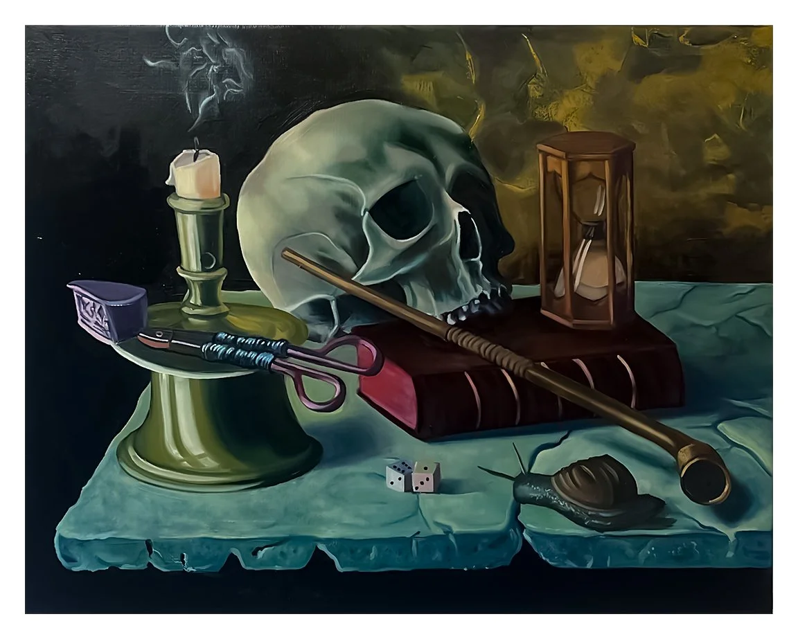 Vanitas 1, oil on canvas, 18 x 24, 2023