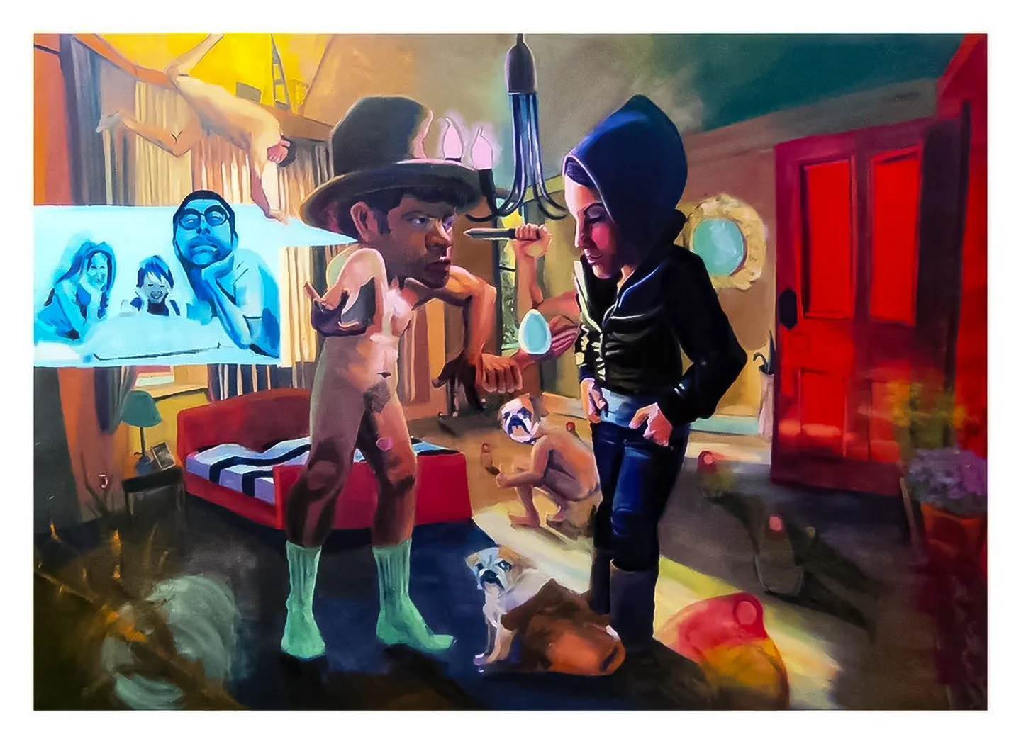 "Daydreams and Dog Shit," oil on canvas, 44 x 60, 2012