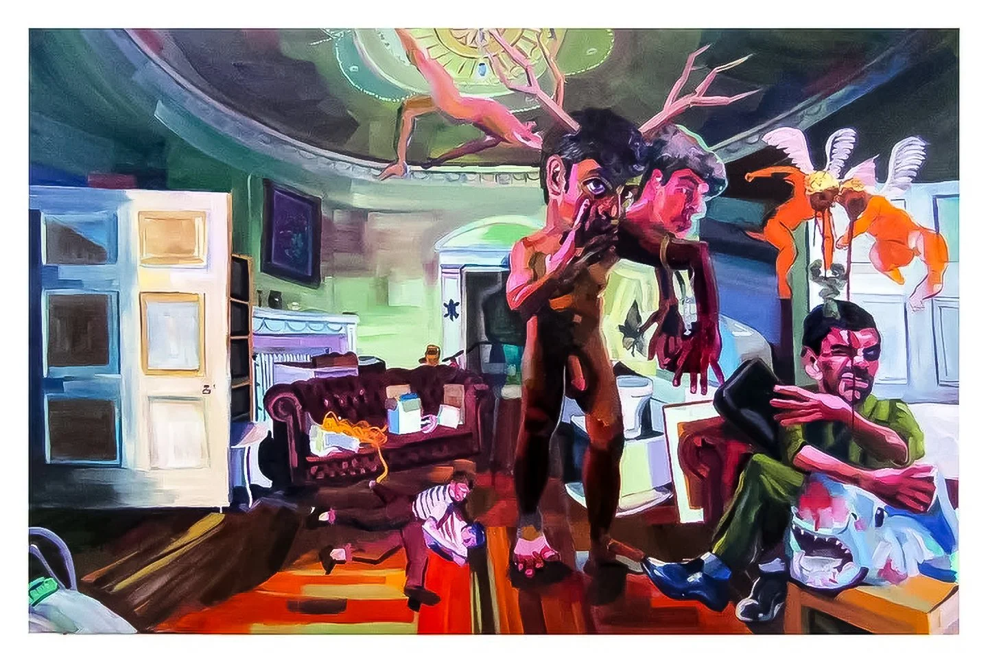 "Familial Roles," oil on canvas, 48 x 68, 2012