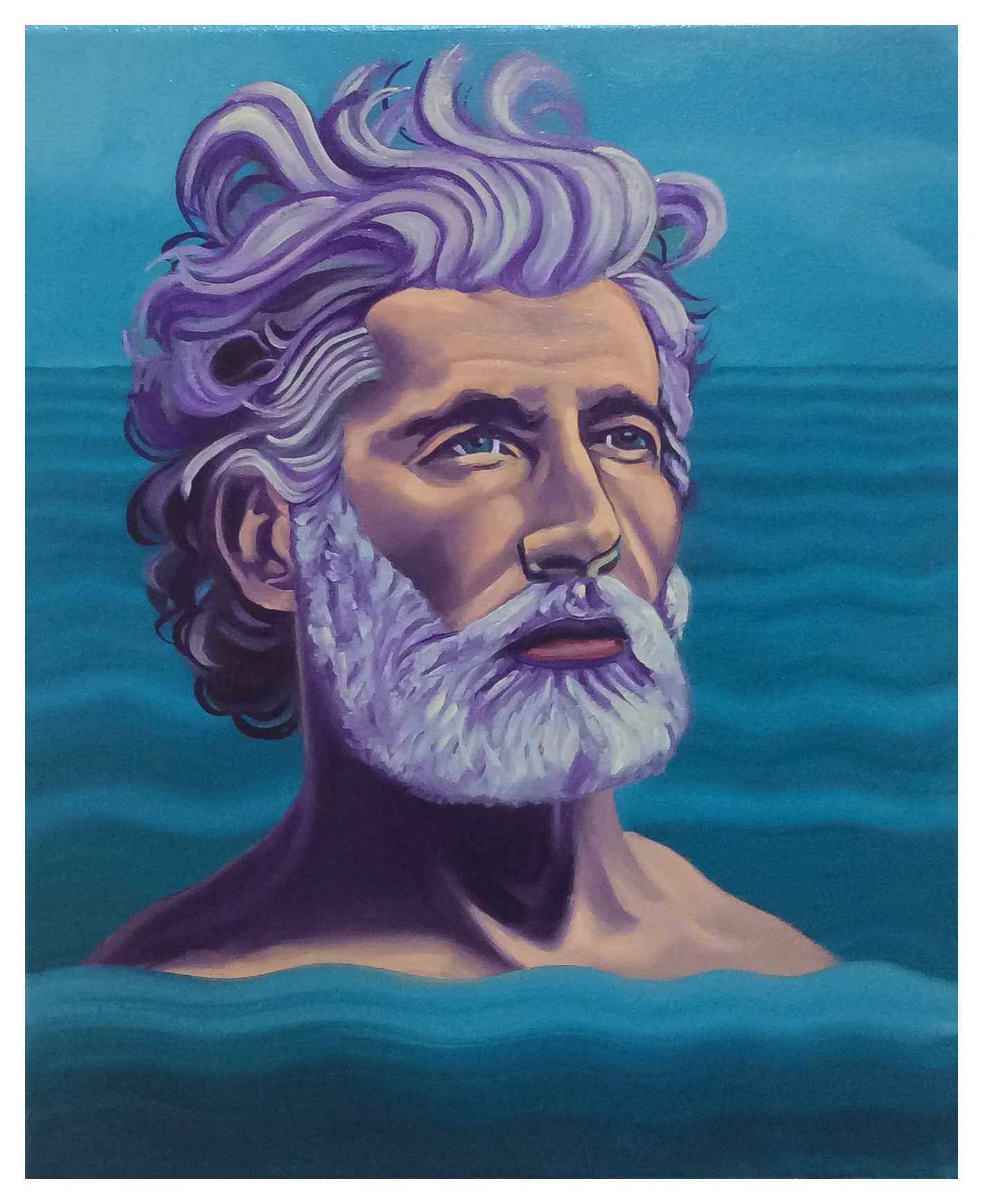 for Brett Wiscons for "Turquoise Dream, The Fifth Bear Whitman Adventure," oil on canvas, 24 x 18, 2022