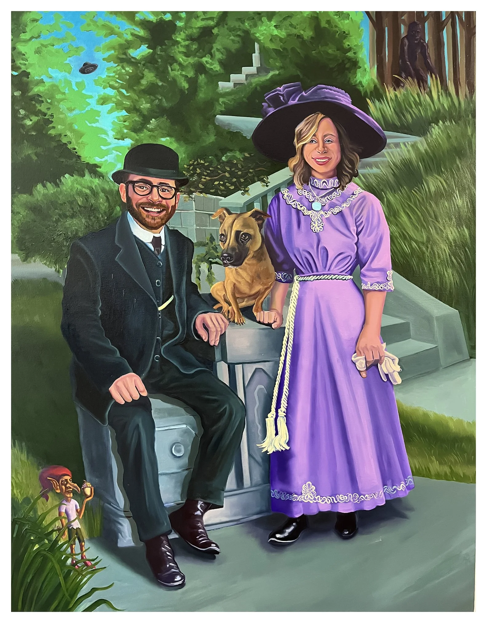 for Alex Hartzband and Ilene Goodman, oil on canvas, 54 x 42, 2022