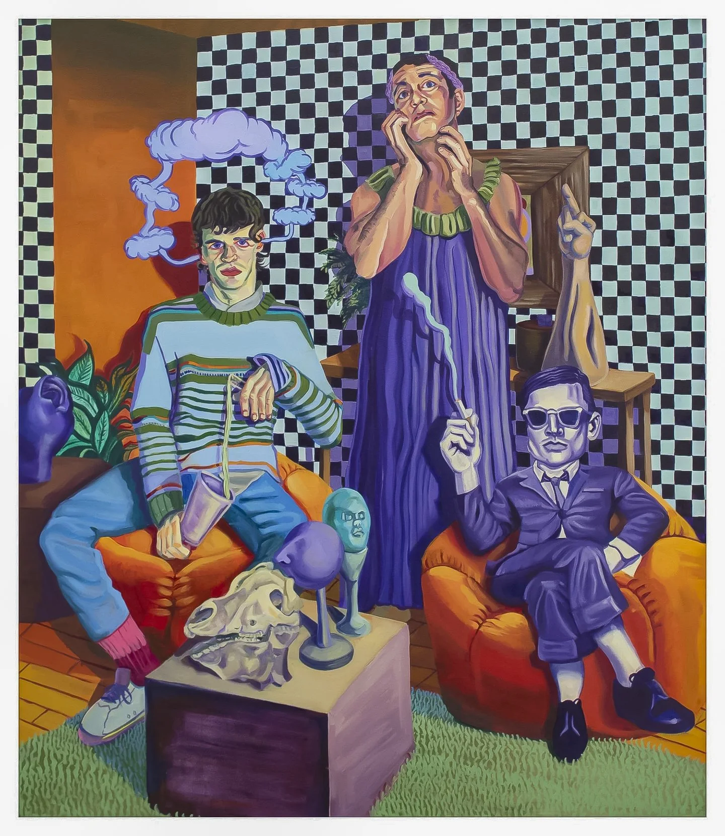 "The Waiting Room," oil on canvas, 56 x 48, 2017