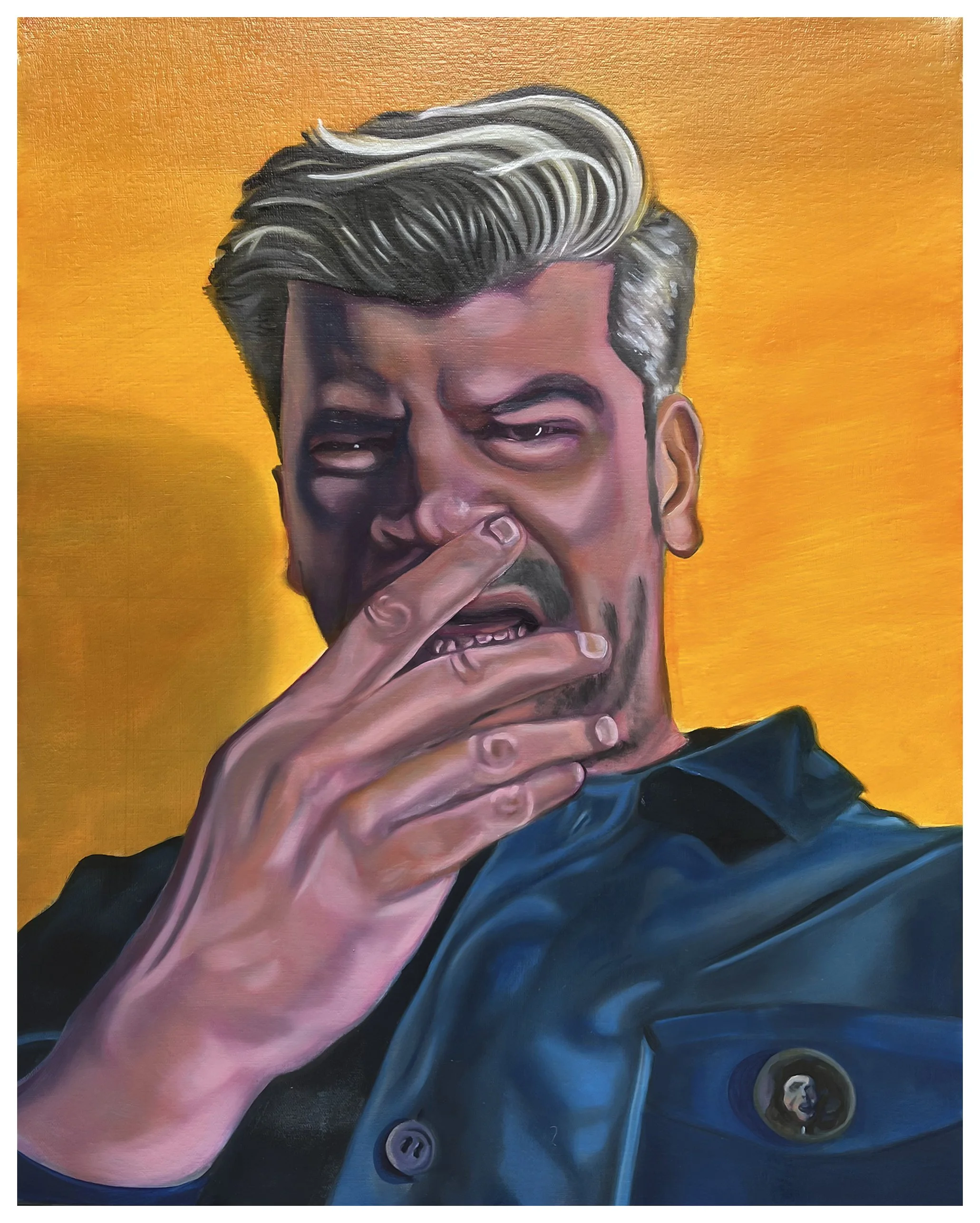 Crying Self Portrait 3, oil on canvas, 24 x 18, 2026, $750