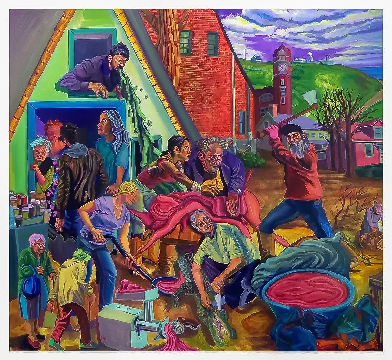 "A Topsy Turvy World," oil on canvas, 60 x 66, 2016, inquire for pricing