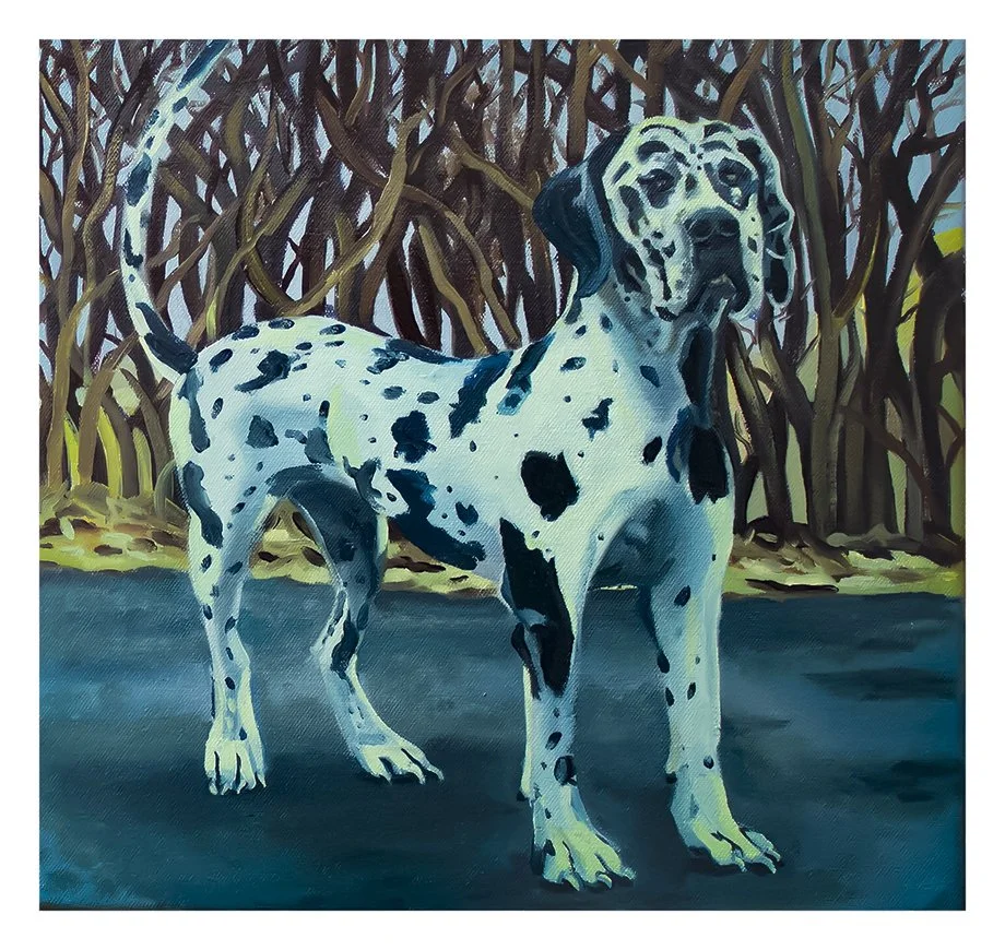 Scrappy, oil on canvas, 10 x 10, 2020