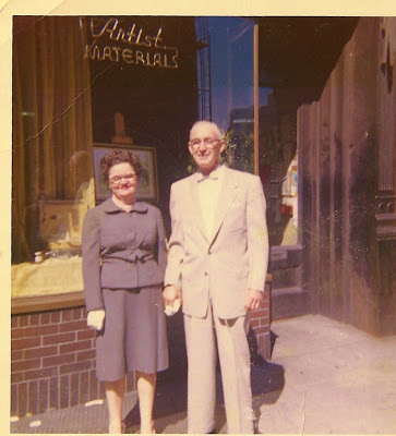 My grandparents, Mary & Ben Conaty near their building in Greenwich Village, NY in the late 50's.