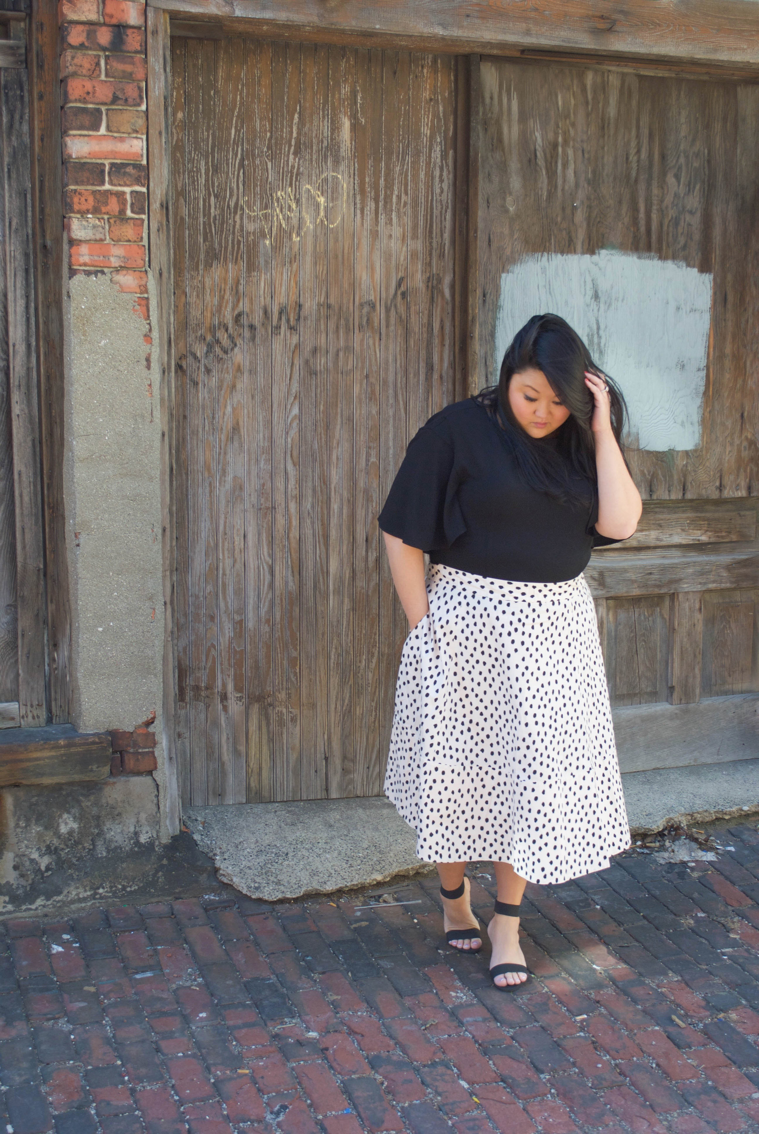 sincerely ashley outfit post | kate spade leopard dot skirt