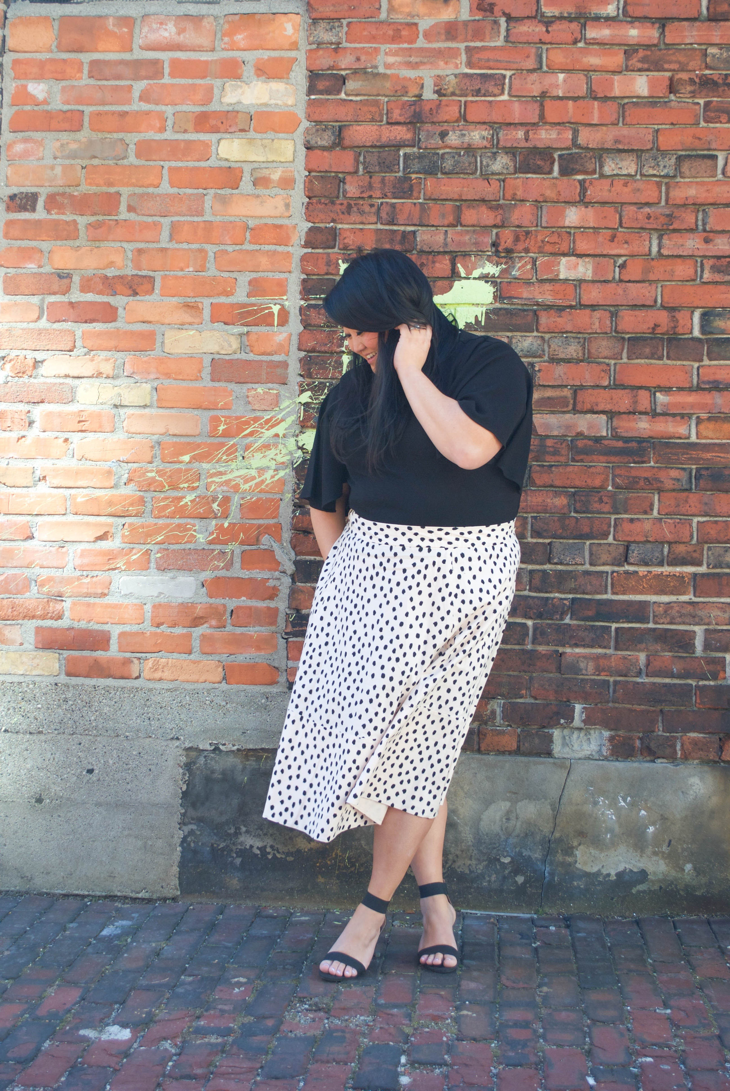 sincerely ashley outfit post | kate spade leopard dot skirt