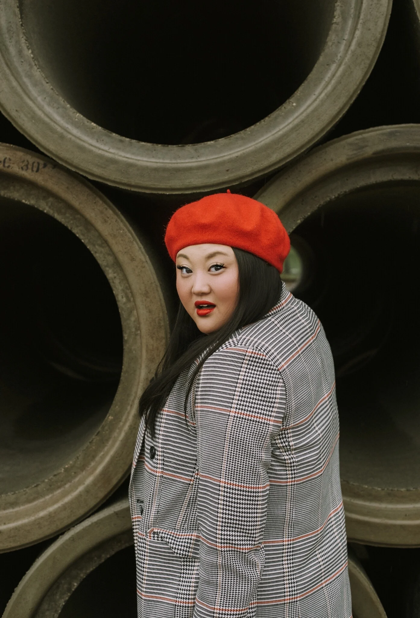 Beret, Black, and Blazer