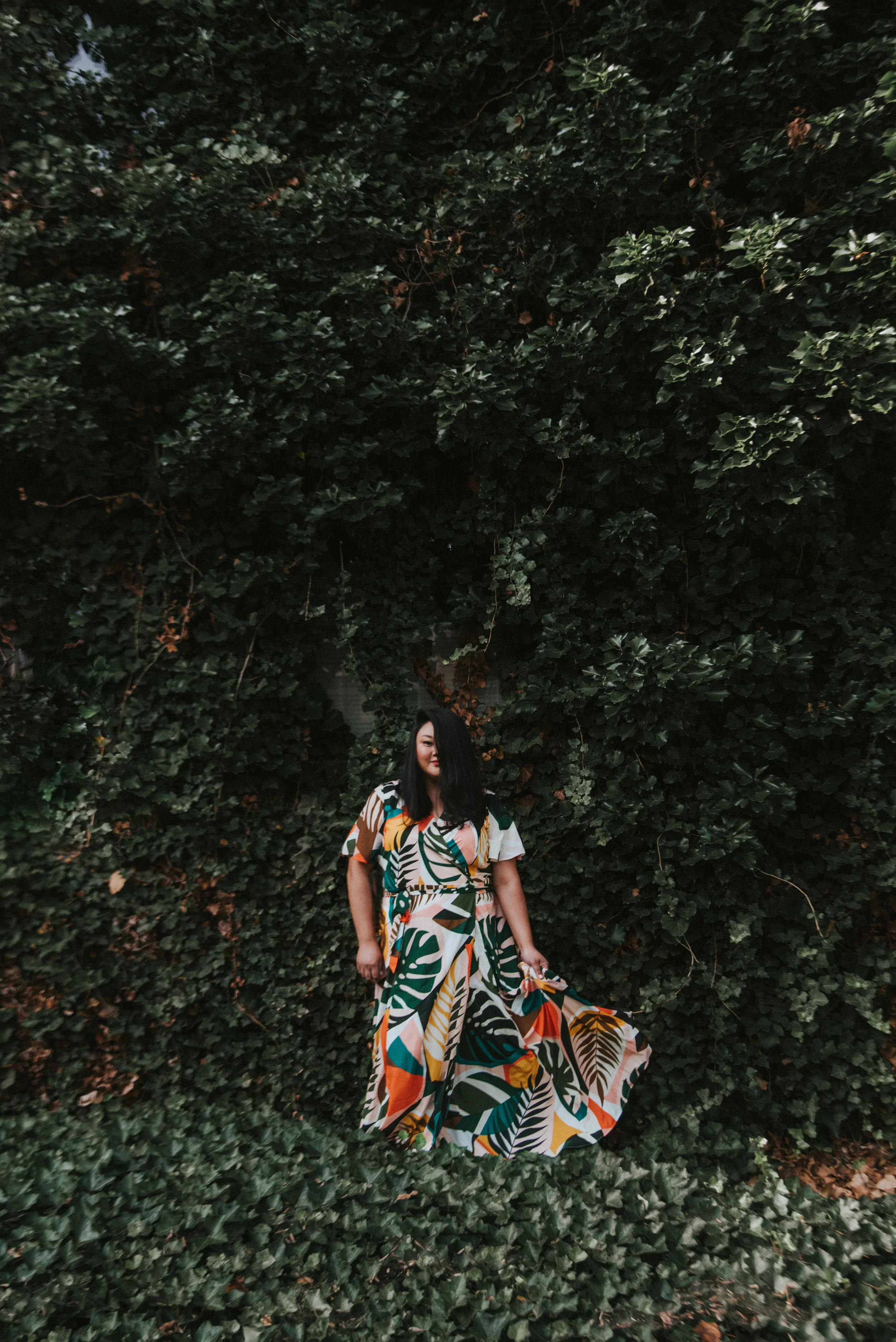 Anthropologie Tropical Print Maxi Dress