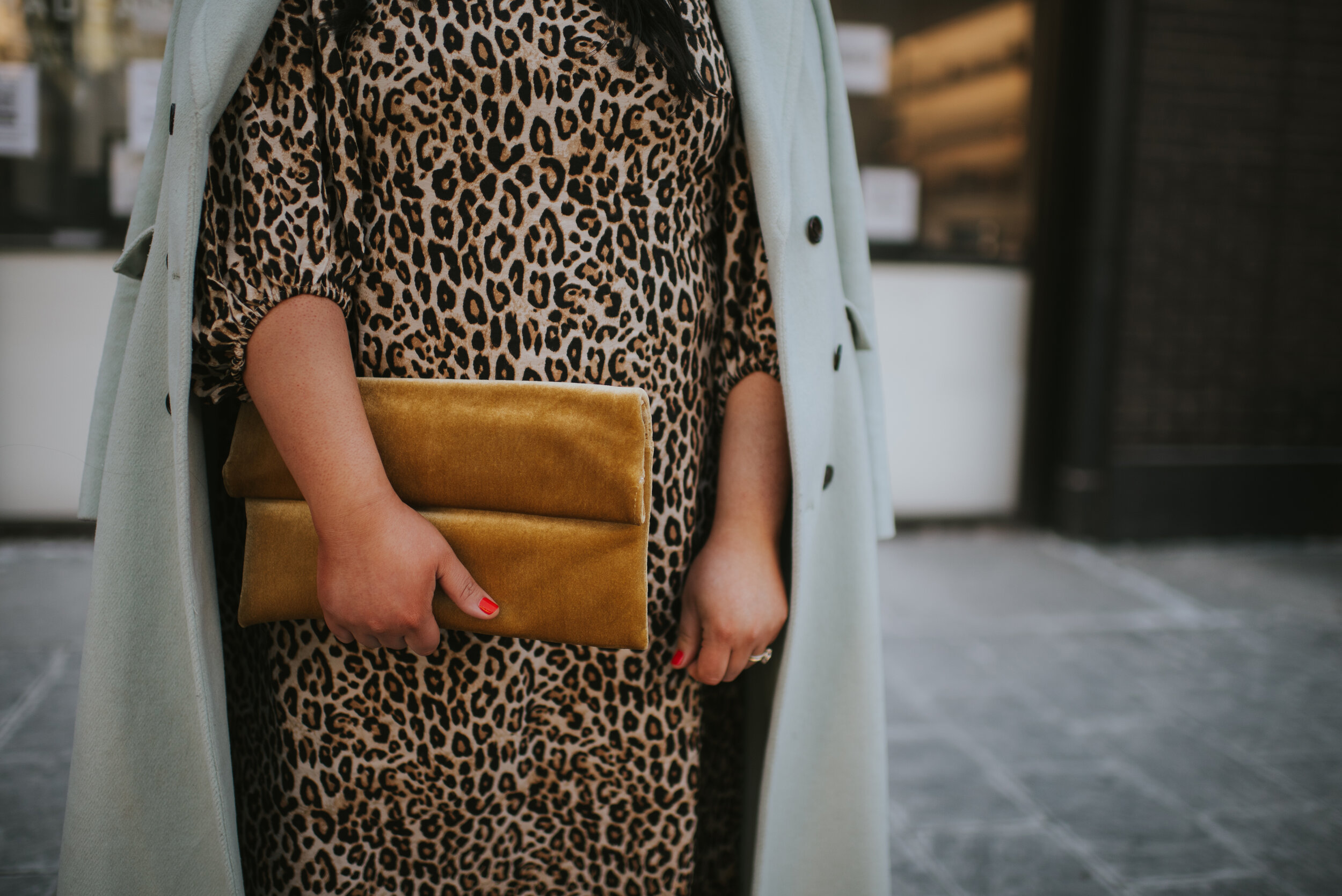 woman in leopard dress and beret | madcap coffee detroit | sincerely ashley blog